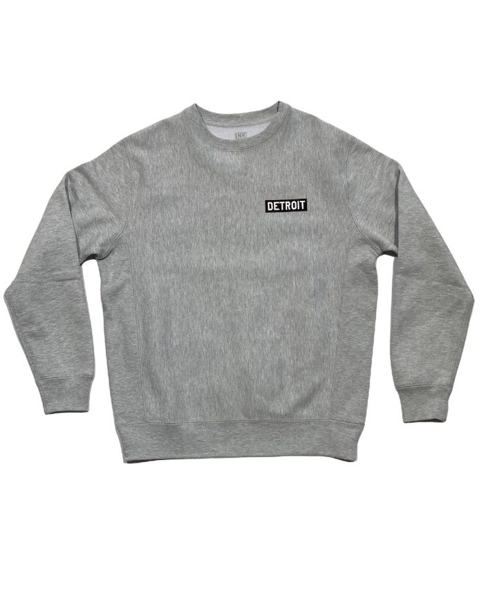 Ink Detroit Heavyweight crewneck sweatshirt athletic grey