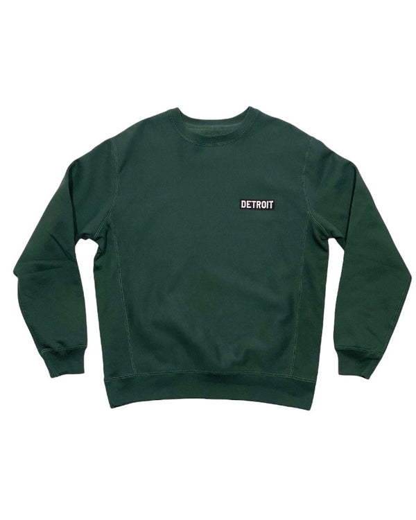 Ink Detroit Heavyweight crewneck sweatshirt forest green