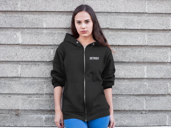 Ink Detroit Full Zip Premium Heavyweight Hoodie - Available in 3 Colors - Ink Detroit
