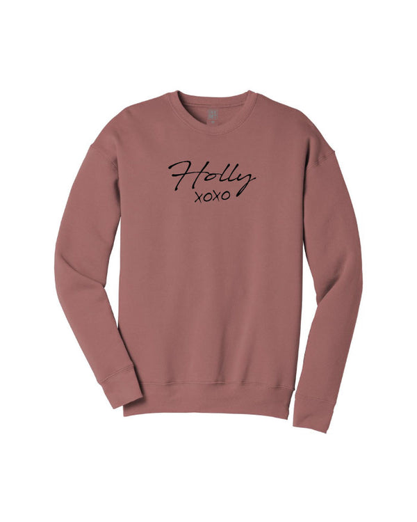 Ink Detroit Holly XOXO Crewneck Sweatshirt - Mauve