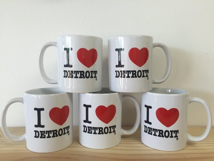 Ink Detroit I Love Detroit Coffee Mug - White - Ink Detroit
