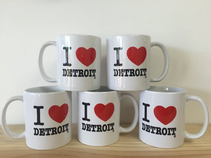 Ink Detroit I Love Detroit Coffee Mug - White