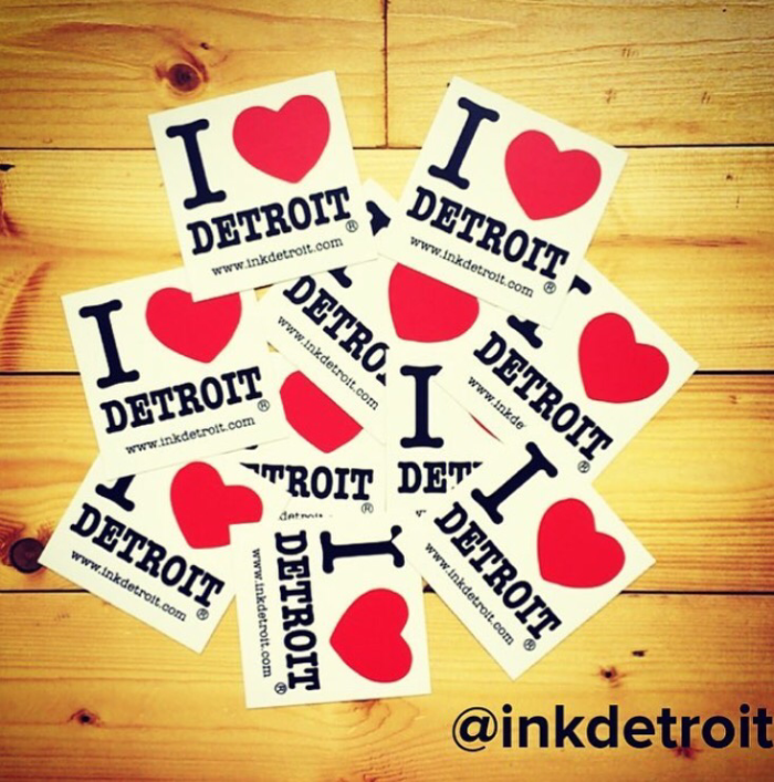 Ink Detroit I Love Detroit Vinyl Die Cut Sticker