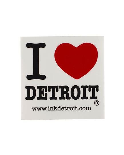 Ink Detroit I Love Detroit Vinyl Die Cut Sticker - Ink Detroit