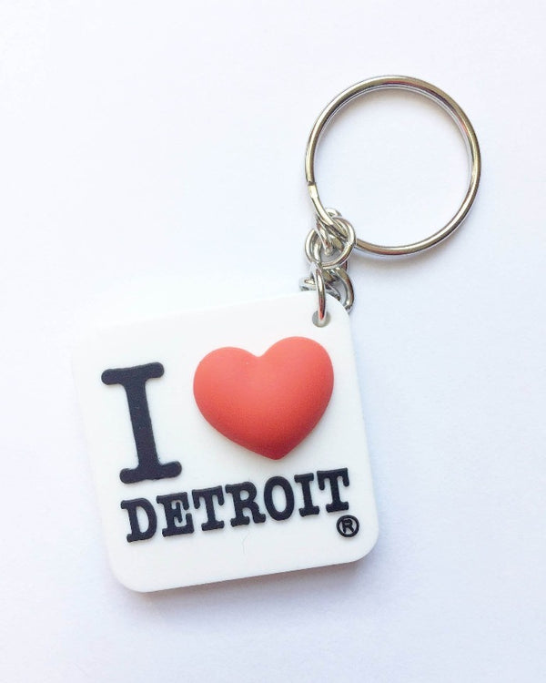 Ink Detroit I Love Detroit Keychain