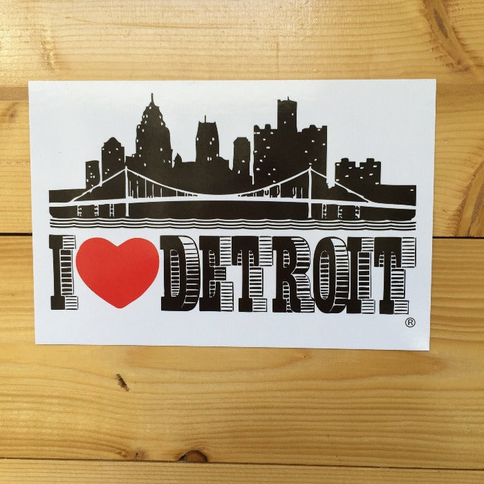 Ink Detroit I Love Detroit Postcard