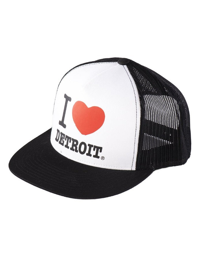Ink Detroit I Love Detroit Snap Back Hat - White/Black