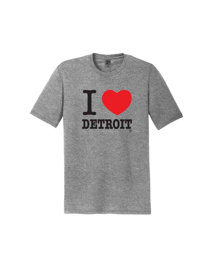 I Love Detroit Heather Grey T-Shirt