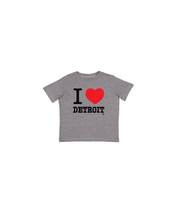 I Love Detroit Heather Grey Toddler T-Shirt
