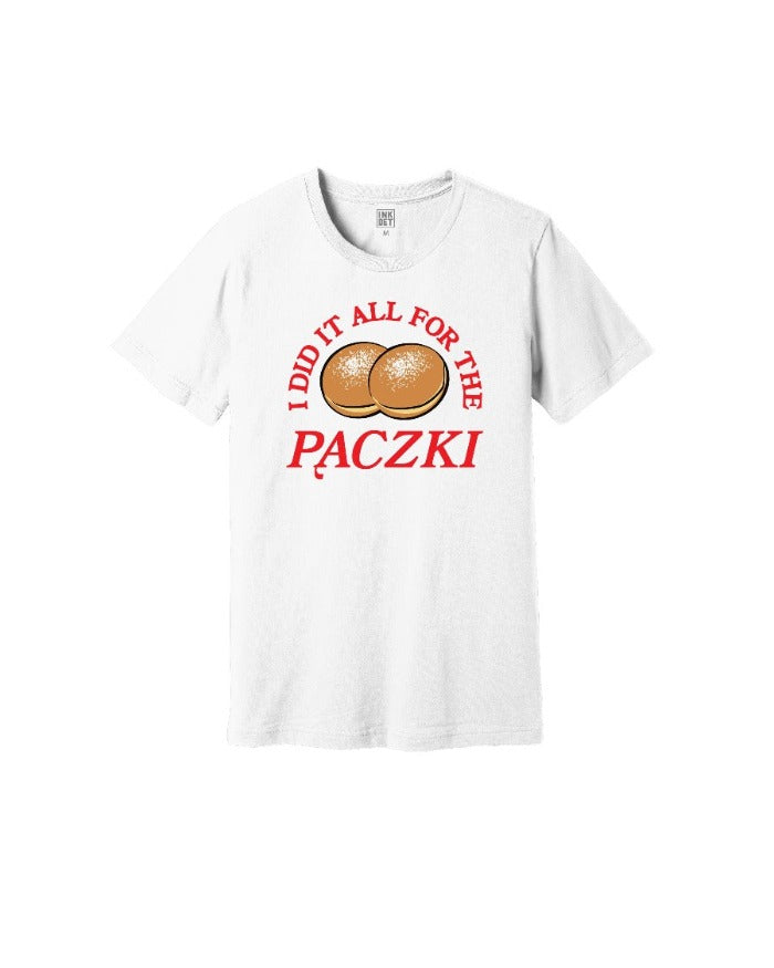 Ink Detroit Limited Edition "I did it all for the Paczki" T-Shirt - White