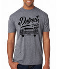 Ink Detroit - Detroit Is Where I Roll Automobile T-Shirt - Heather Grey - Ink Detroit