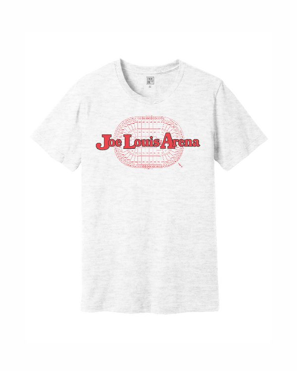 Ink Detroit Vintage Joe Louis Arena T-Shirt - Ash