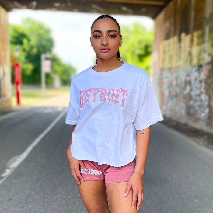 Ink Detroit Dusty Rose crop jogger set