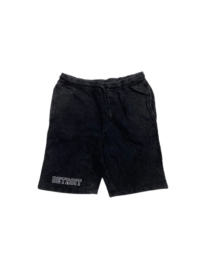 Ink Detroit College style mineral wash jogger shorts