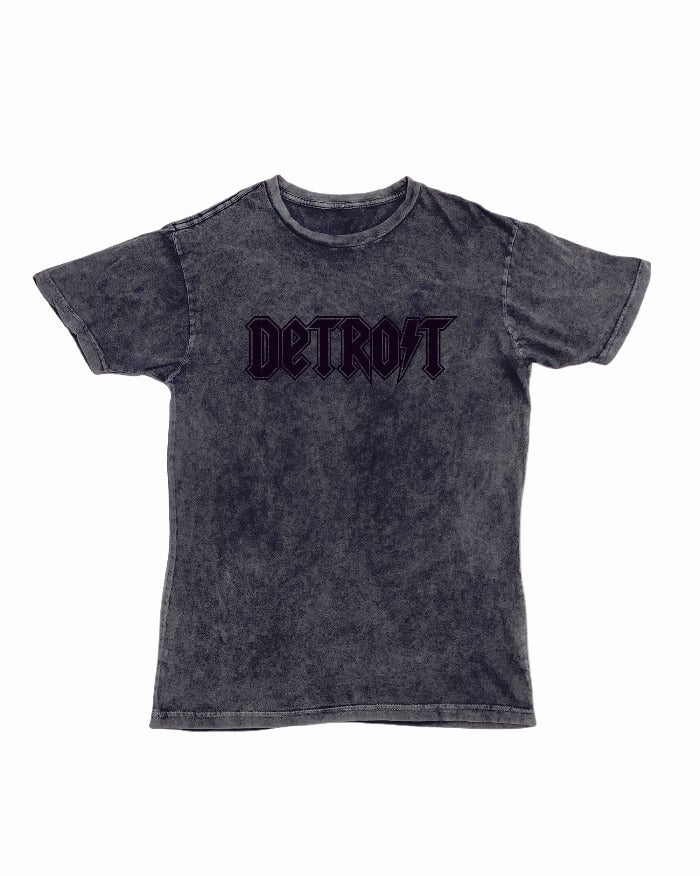 Ink Detroit Lightning Mineral Wash Black T-Shirt