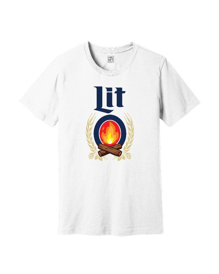 Graphic Tees "Lit" White T-Shirt