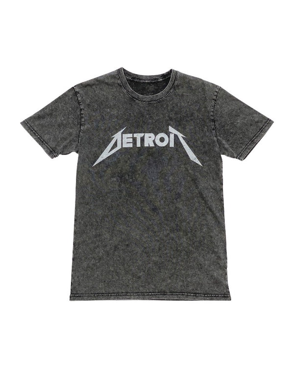 Ink Detroit Metal Mineral Wash T-Shirt - Black Stone
