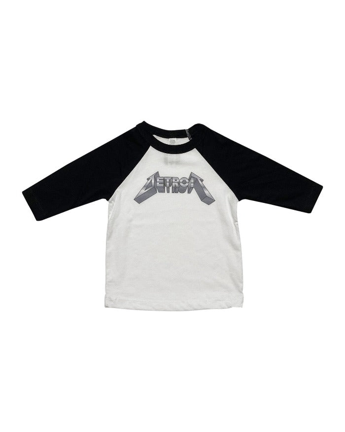 Ink Detroit Metal Toddler 3/4 Sleeve Baseball T-Shirt - Ink Detroit