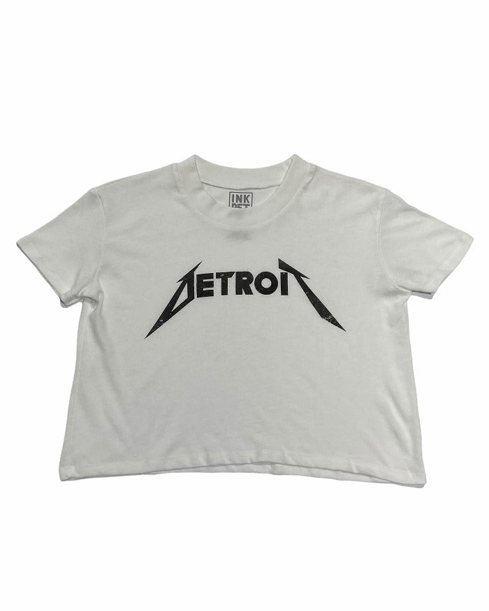 Ink Detroit Metal Cropped T-Shirt - White - Ink Detroit