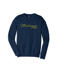 Ink Detroit Michigan XOXO Crewneck Sweatshirt - Maize & Blue - Ink Detroit