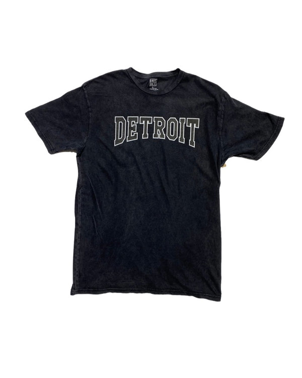 Ink Detroit Collegiate Mineral Wash Black T-Shirt