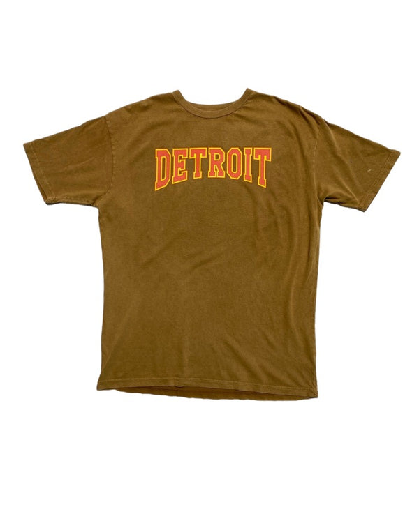Ink Detroit Collegiate style T-Shirt Camel