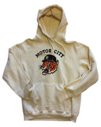 Motor City Kitty Unisex Pullover Hoodie - Natural - Ink Detroit