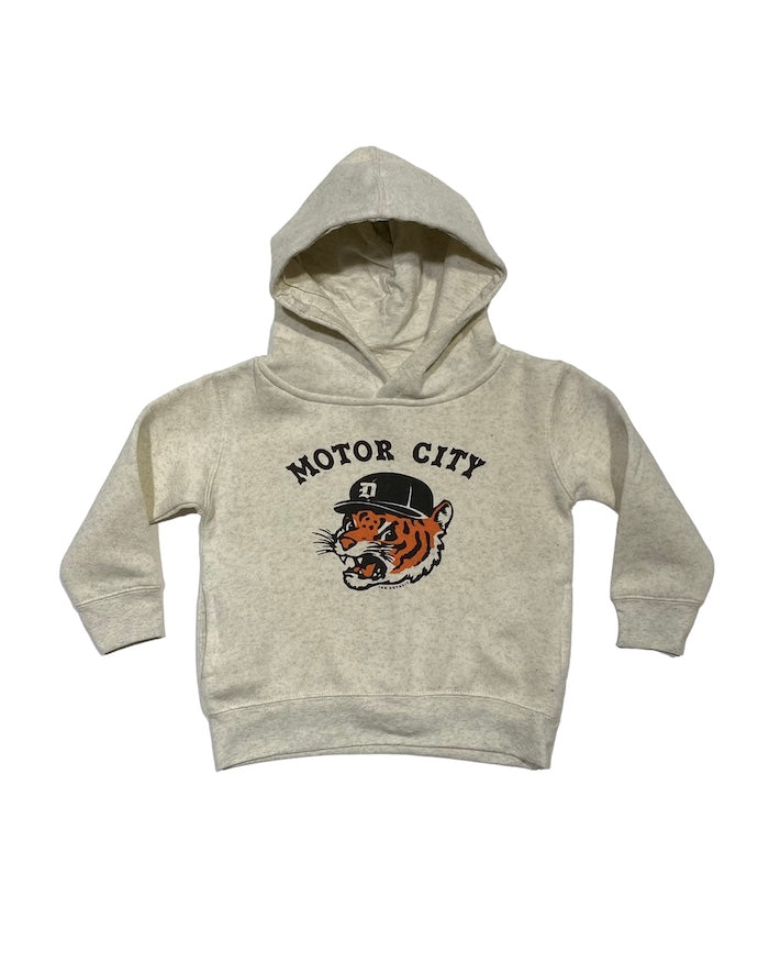 Ink Detroit - Motor City Kitty Toddler Hoodie - Natural Heather