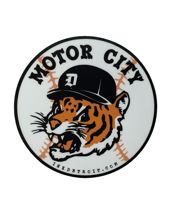 Ink Detroit Motor City Kitty Vinyl Die Cut Sticker