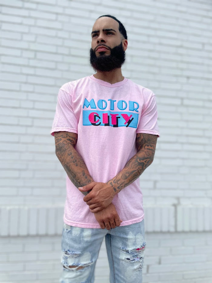Ink Detroit - Motor City Vice - T-Shirt - Flamingo Pink