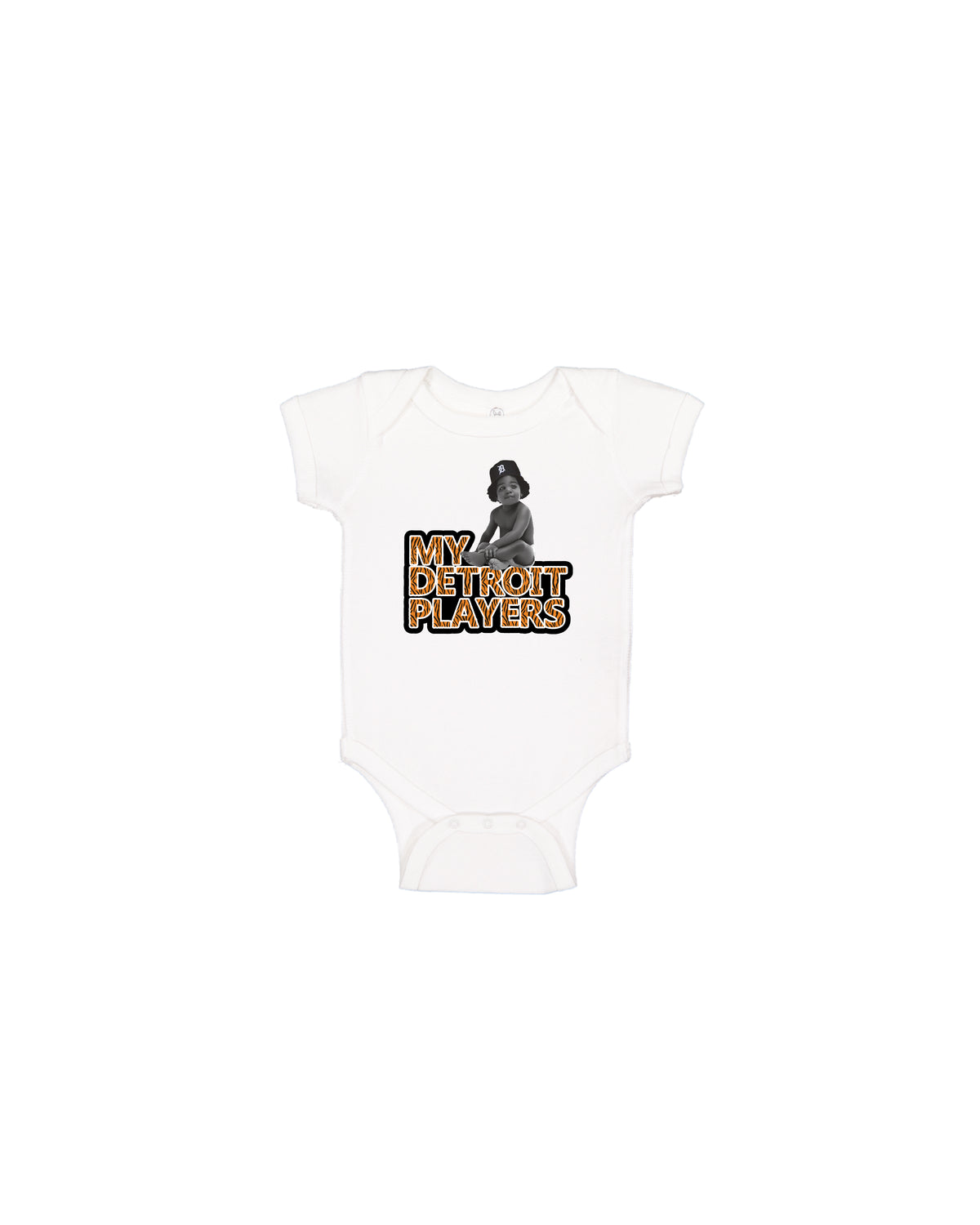Ink Detroit - My Detroit Players Baby Onesie - White - Ink Detroit