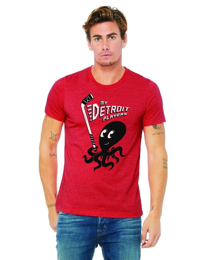 Ink Detroit My Detroit Players Octopus T-Shirt - Red - Ink Detroit