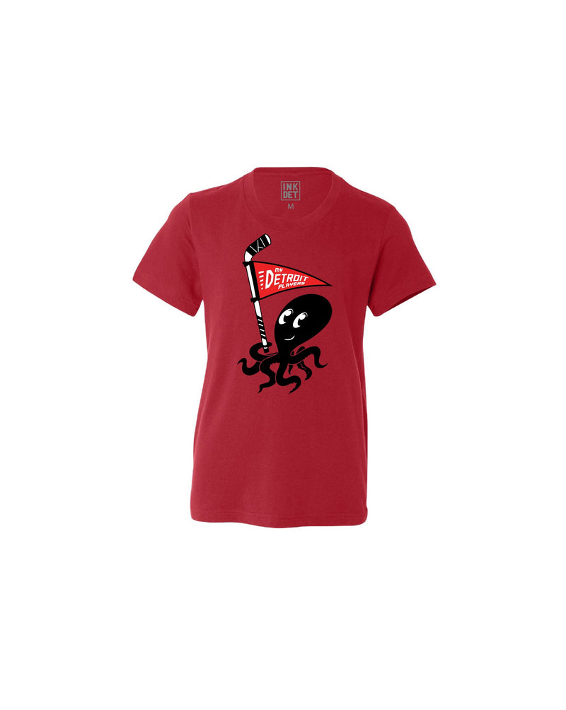 My Detroit Players Octopus Red Youth T-Shirt