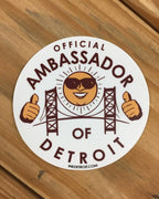 Ink Detroit Official Ambassador of Detroit Die Cut Vinyl Sticker - Ink Detroit