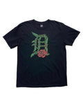 Ink Detroit - Old English D Rose - T-Shirt - Black - Ink Detroit
