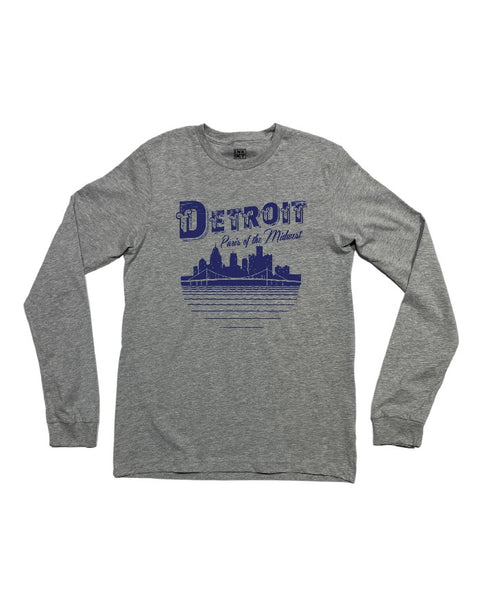 Ink Detroit Paris of The Midwest T-Shirt - Heather Grey