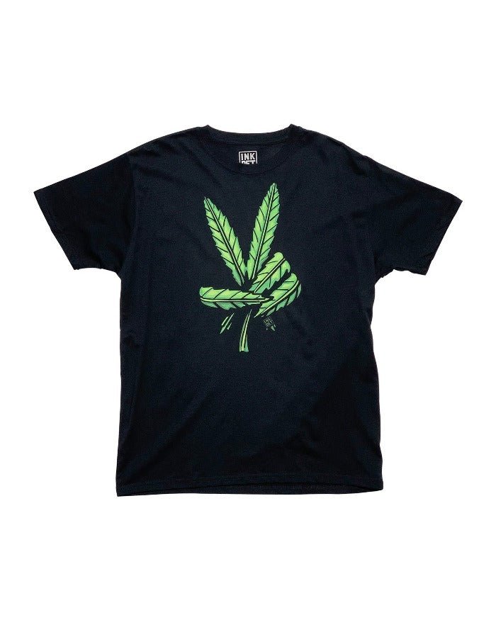 Ink Detroit Peaceful Leaf T-Shirt - Black - Ink Detroit
