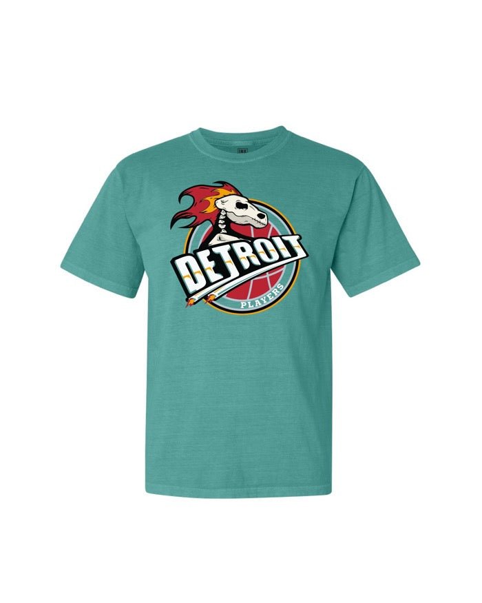 Ink Detroit - 90s Players T-Shirt - Pigment Dyed Teal - Ink Detroit