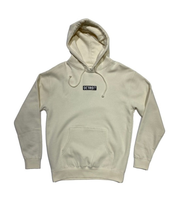 Ink Detroit Premium Heavyweight Metro Detroit Map Hoodie - Bone