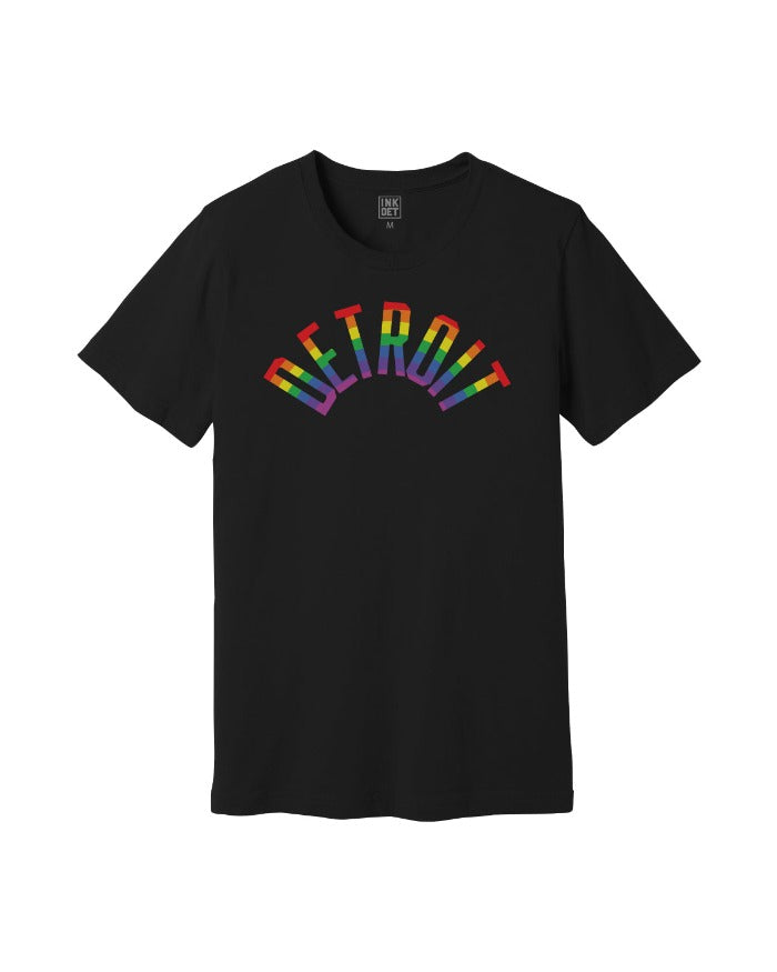 Ink Detroit Rainbow T-Shirt - Black