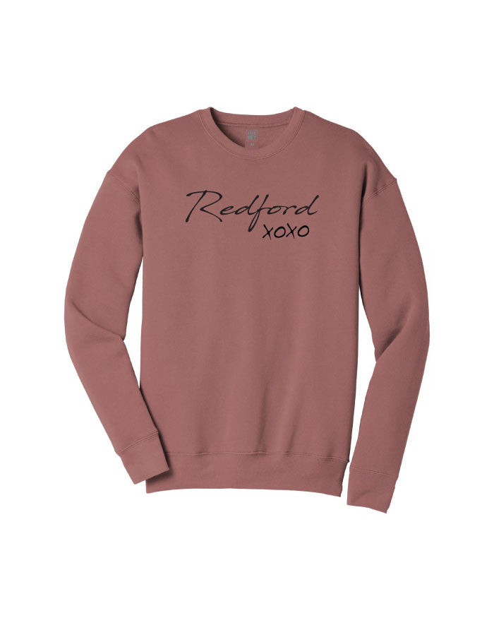 Ink Detroit Redford XOXO Crewneck Sweatshirt - Mauve
