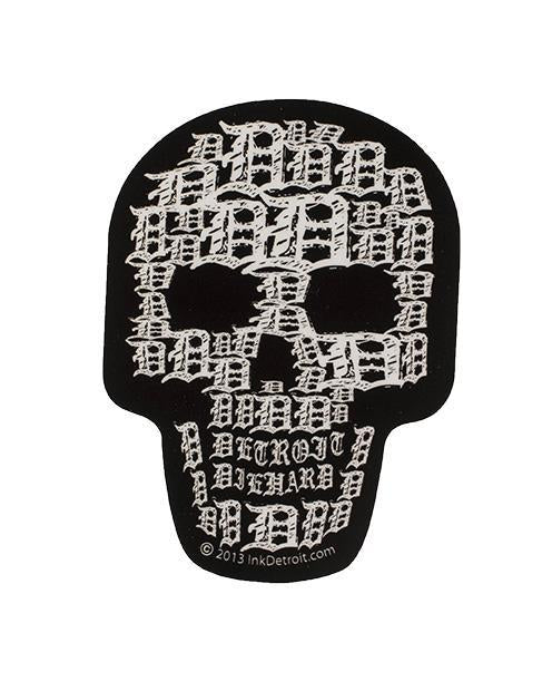 Ink Detroit Skull Vinyl Die Cut Sticker