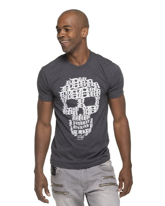 Ink Detroit Skull T-Shirt - Charcoal Grey - Ink Detroit