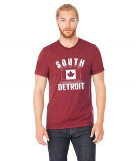 South Detroit T-Shirt - Cardinal Red - Ink Detroit