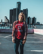 South Detroit T-Shirt - Cardinal Red - Ink Detroit