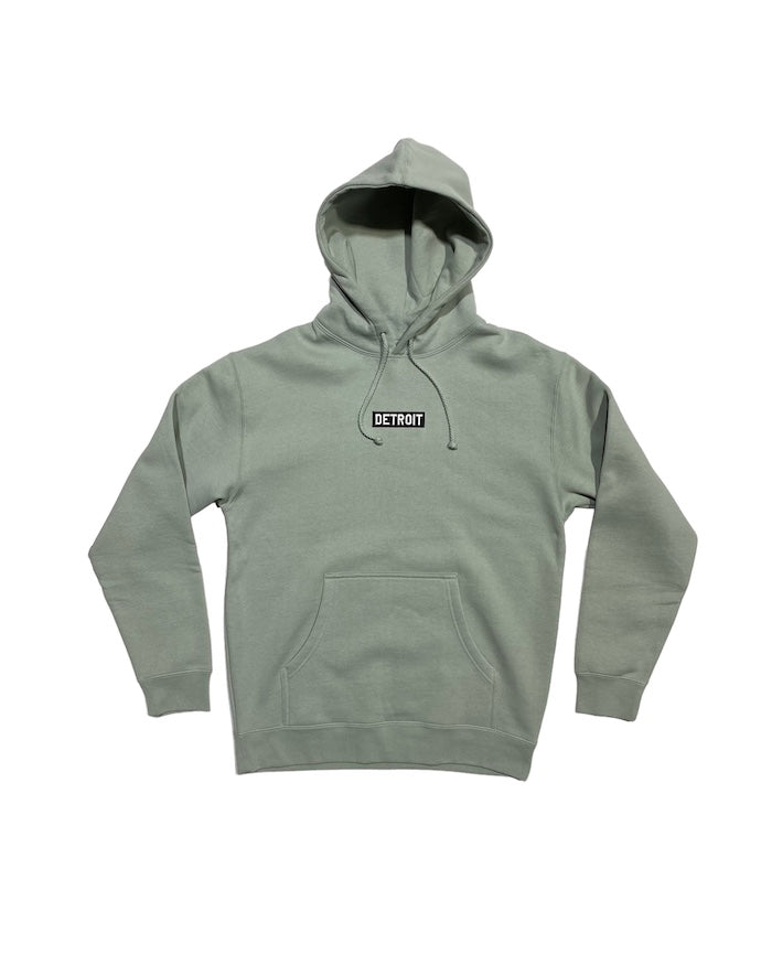 Ink Detroit Premium Heavyweight Spirit Of Detroit  Hoodie - Sage