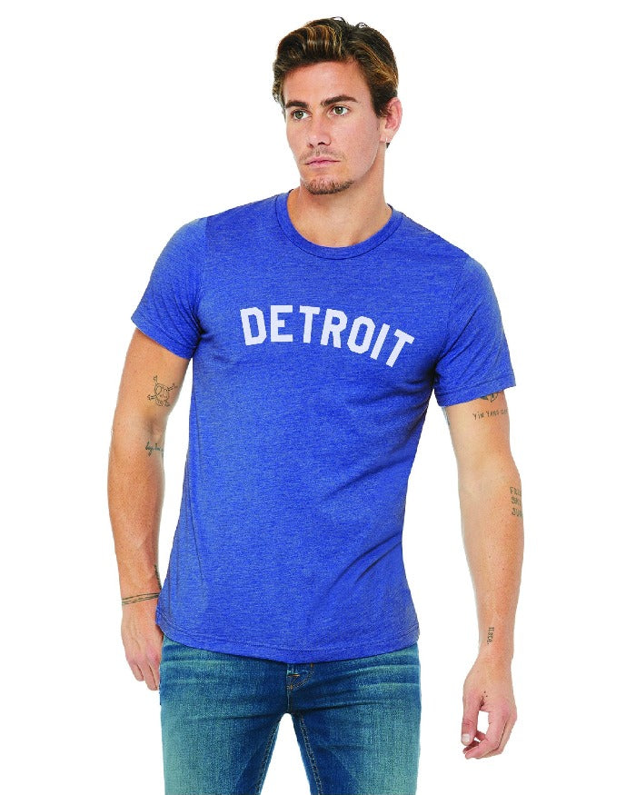 Ink Detroit T-Shirt - Heather Royal Blue