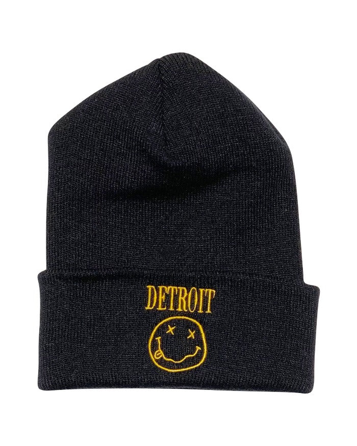 Ink Detroit Teen Spirit Knit Beanie - Black - Ink Detroit