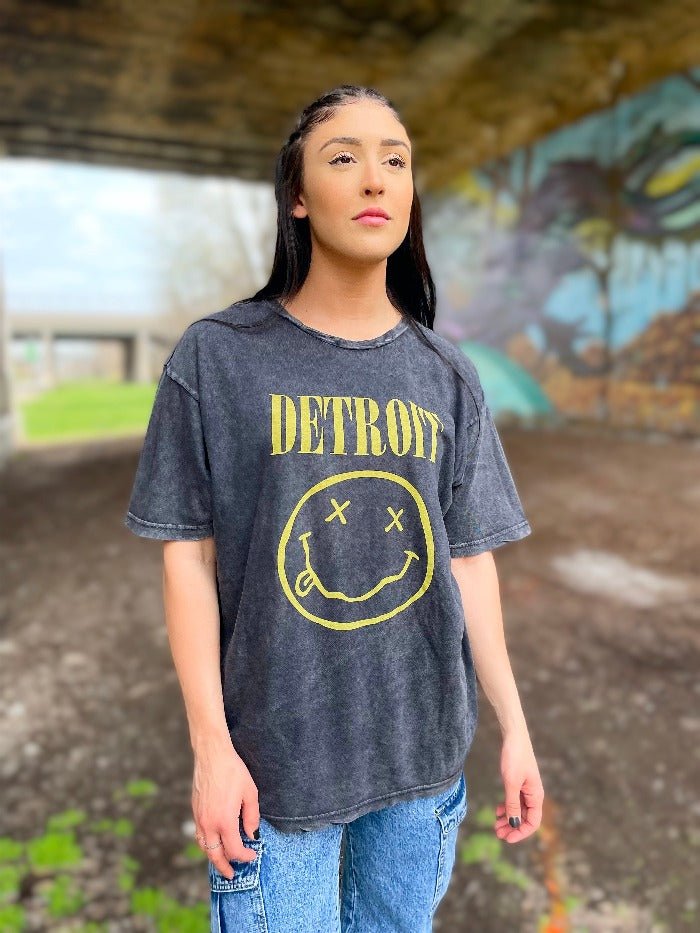 Ink Detroit Teen Spirit Mineral Wash T-Shirt - Black - Ink Detroit