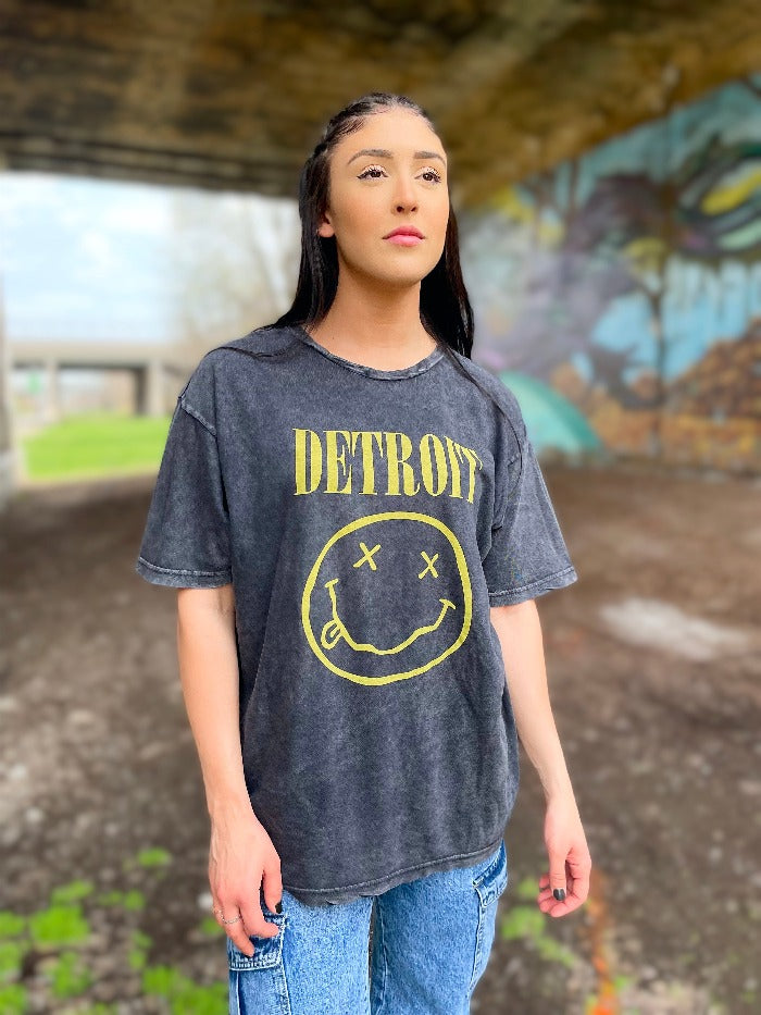Ink Detroit Teen Spirit Mineral Wash T-Shirt - Black